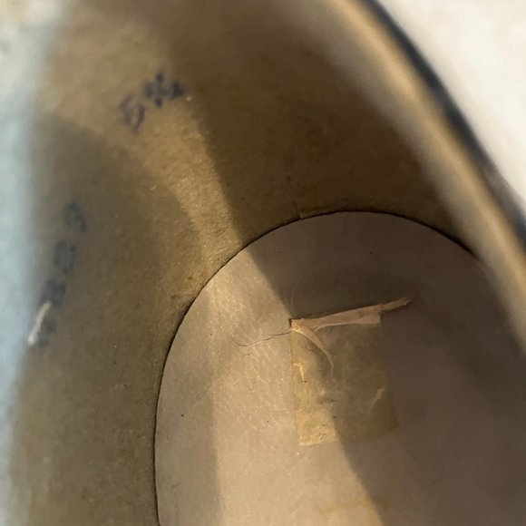 5 1/2 Blue leather Francine shoes - Picture 3 of 5